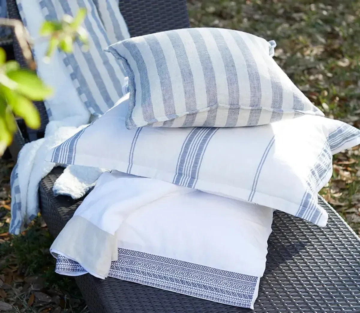 CM Home Parker European Linen Duvet Cover Handcrafted - King
