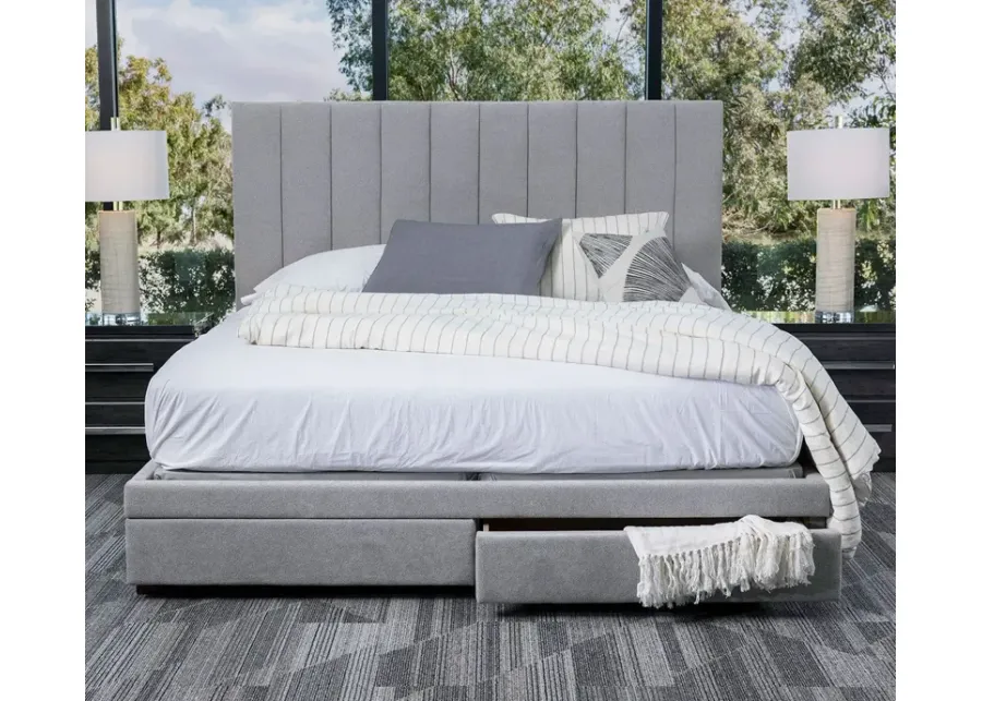 CM Home Kemper Storage Bed - Bone - Queen