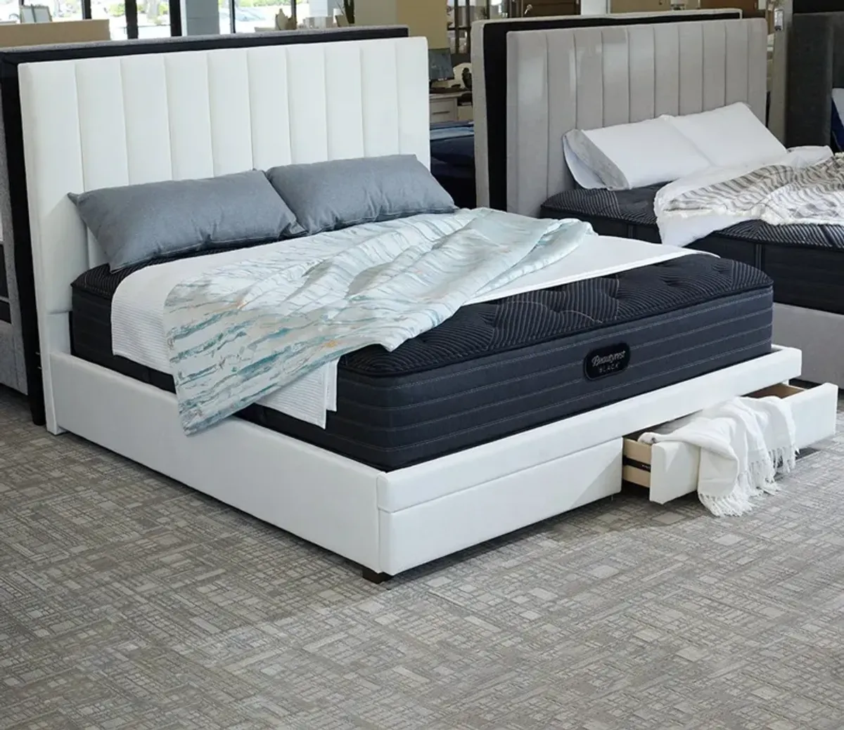 CM Home Kemper Storage Bed - Bone - King