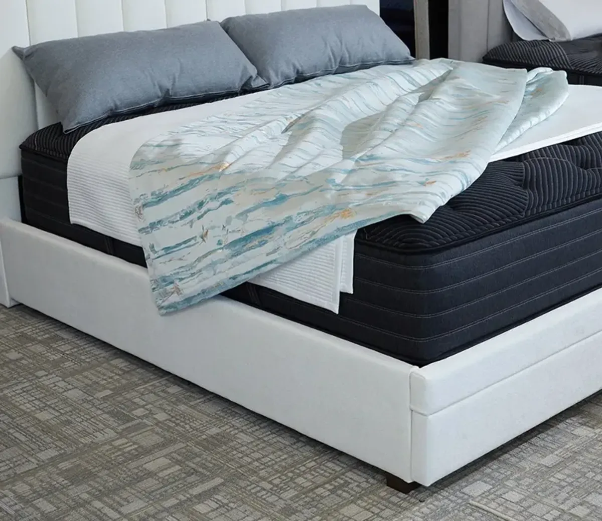 City Mattress Kemper Channel Bed - Bone - King
