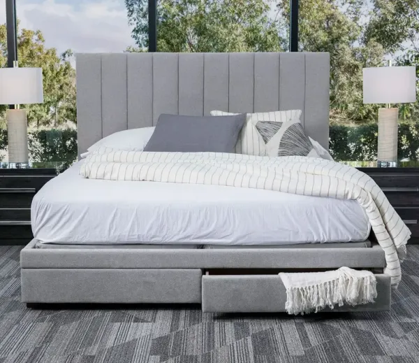 Bassett Mirror Kemper Channel Storage Bed - Bone - King