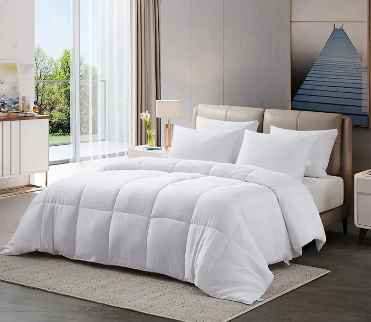 Kathy Ireland Bamboo Viscose Cooling Down Alternative Comforter - Twin