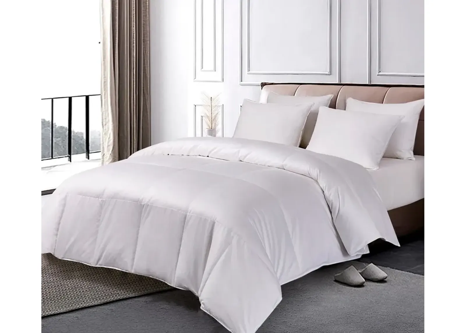 Blue Ridge Home Fashions Blue Ridge Pima Cotton European White Goose Down Comforter - Twin