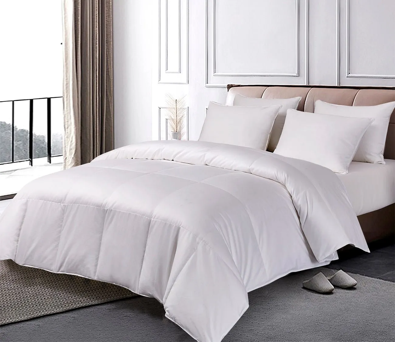 Blue Ridge Home Fashions Blue Ridge Pima Cotton European White Goose Down Comforter - Twin