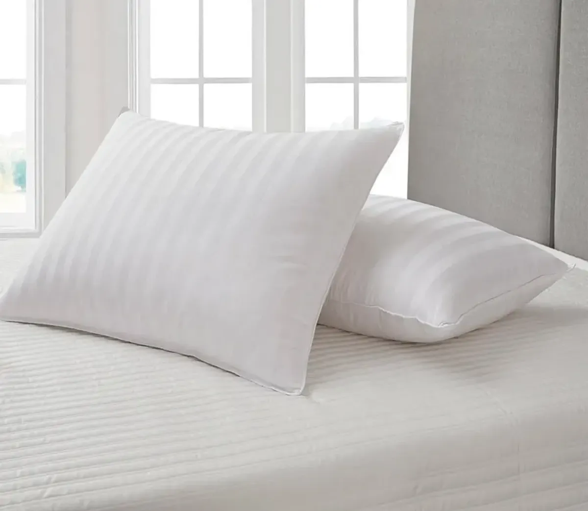 Blue Ridge Home Fashions Blue Ridge Home Supreme Damask Stripe Soft White Down Pillow - Jumbo