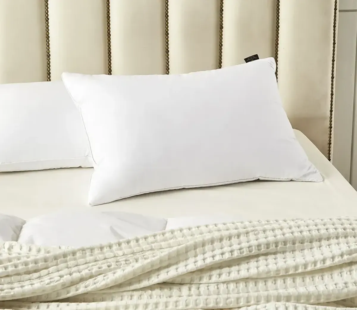 Farm To Home Organic Cotton Softy-Around White Feather and Down Pillow 2-Pack - King