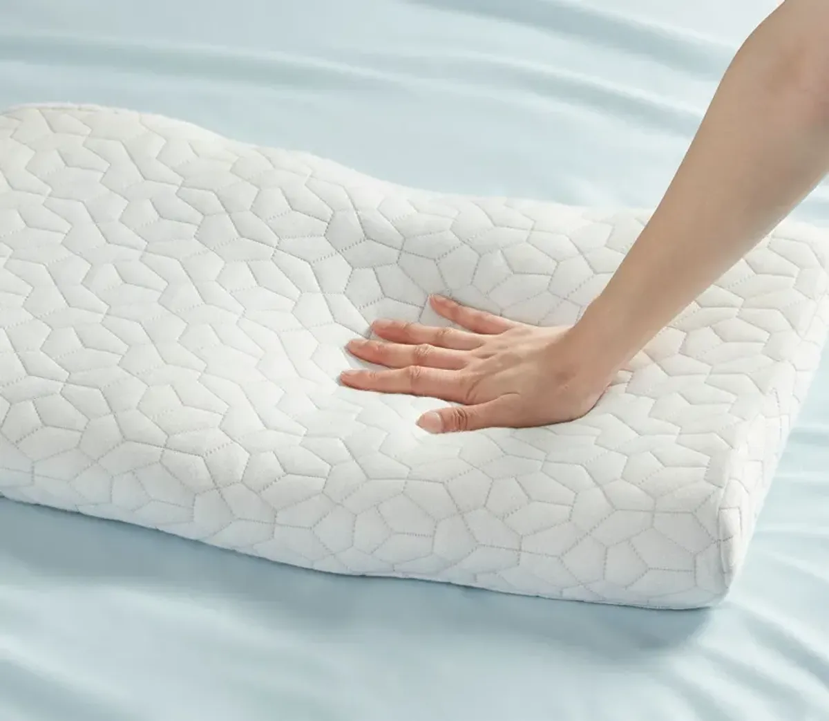 Sleep Philosophy Cooling Gel Pad Contour Foam Pillow - Memory Foam