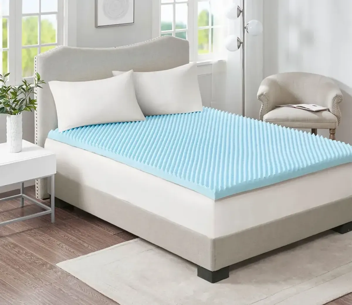 Sleep Philosophy 3-Inch Gel Memory Foam Reversible Cooling Mattress Topper - Memory Foam - Full