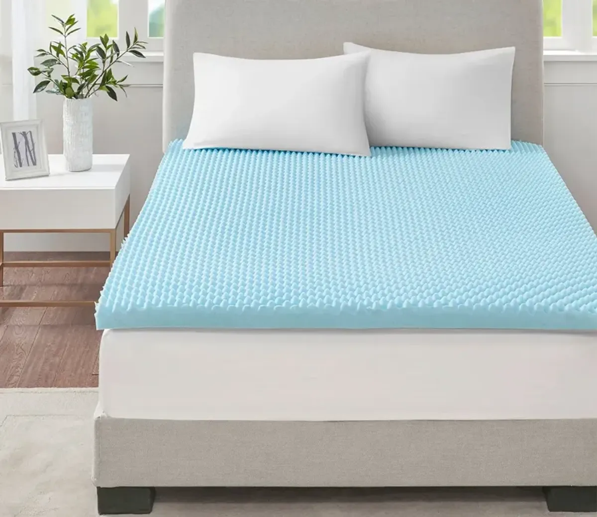 Sleep Philosophy 3-Inch Gel Memory Foam Reversible Cooling Mattress Topper - Memory Foam - Full