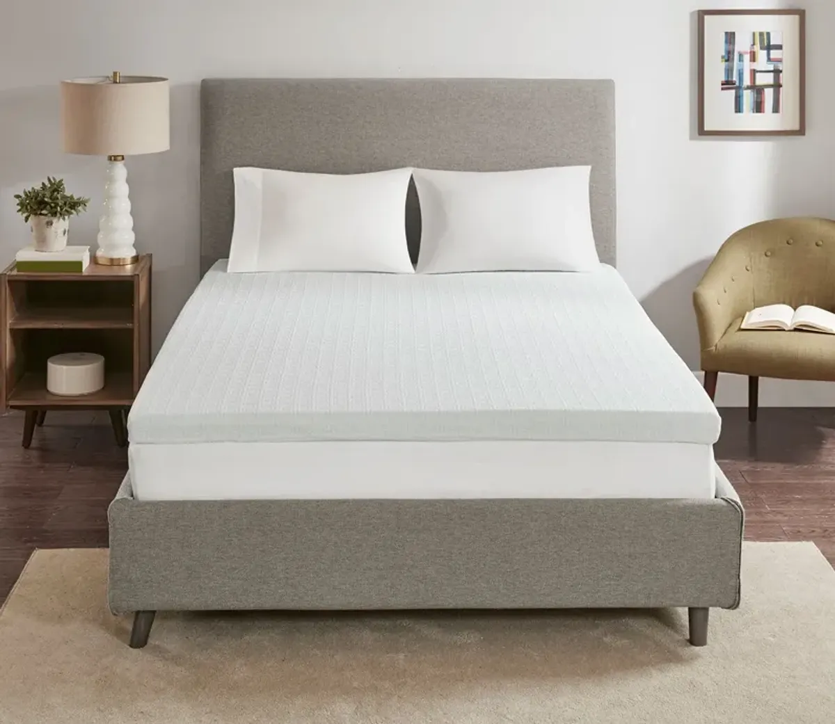 Sleep Philosophy 3-Inch Gel Memory Foam 3M Mattress Topper - Memory Foam - Queen