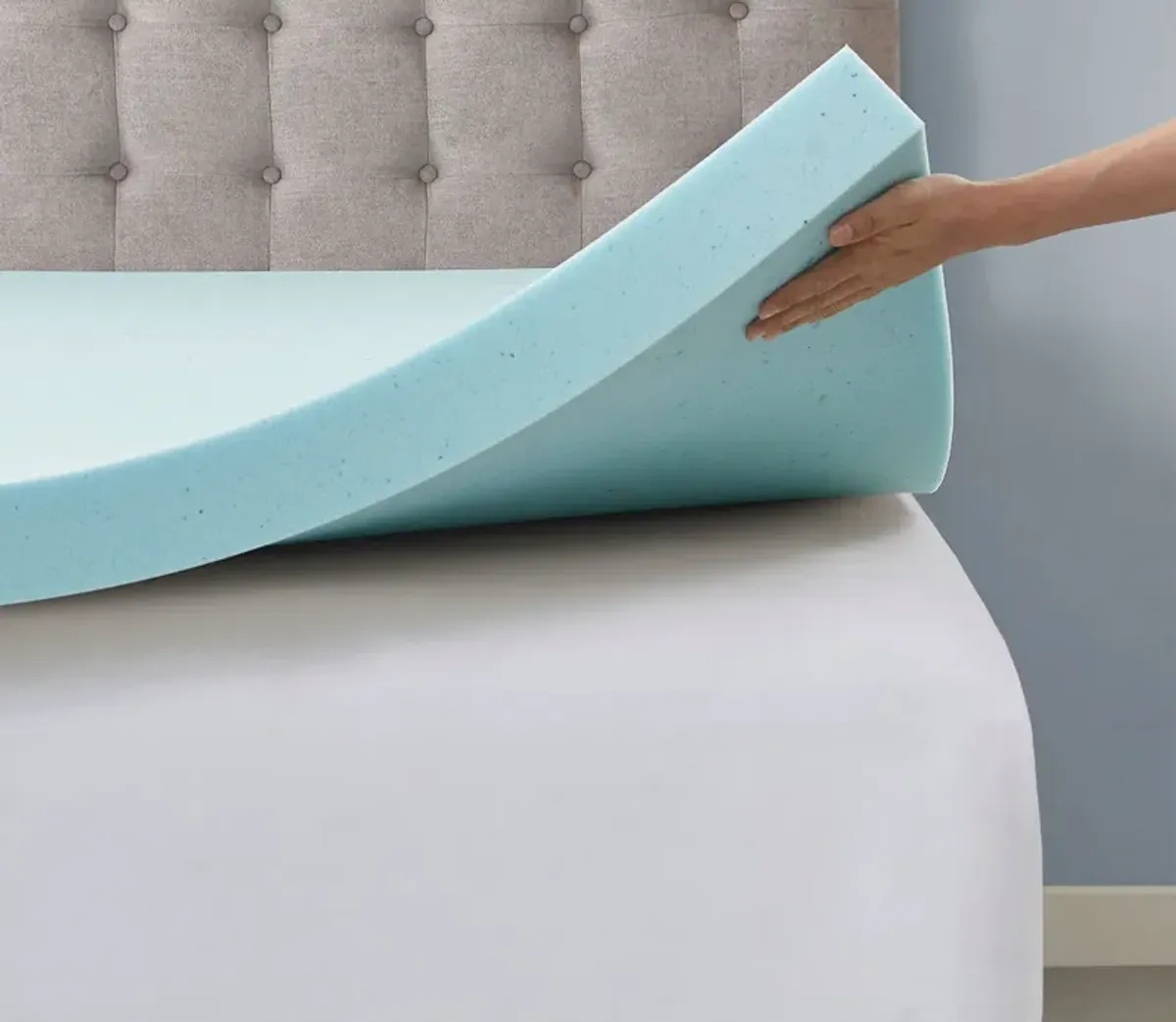 Sleep Philosophy 3-Inch Gel Memory Foam Cooling Mattress Topper - Memory Foam - Full