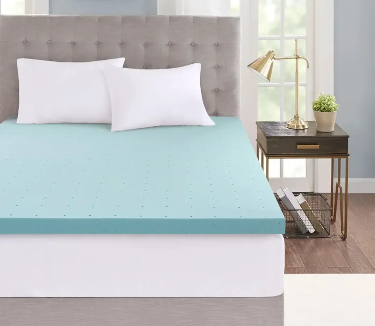 Sleep Philosophy 3-Inch Gel Memory Foam Cooling Mattress Topper - Memory Foam - Full