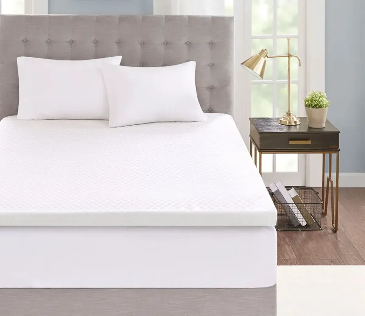 Sleep Philosophy 3-Inch Gel Memory Foam Cooling Mattress Topper - Memory Foam - Full