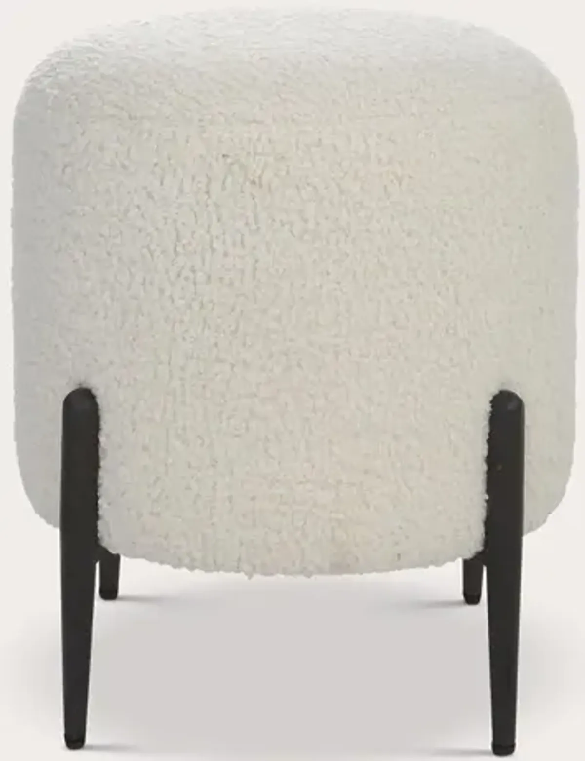 Uttermost Arles White Faux Shearling Ottoman