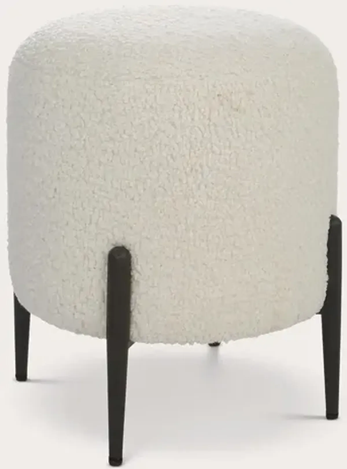 Uttermost Arles White Faux Shearling Ottoman