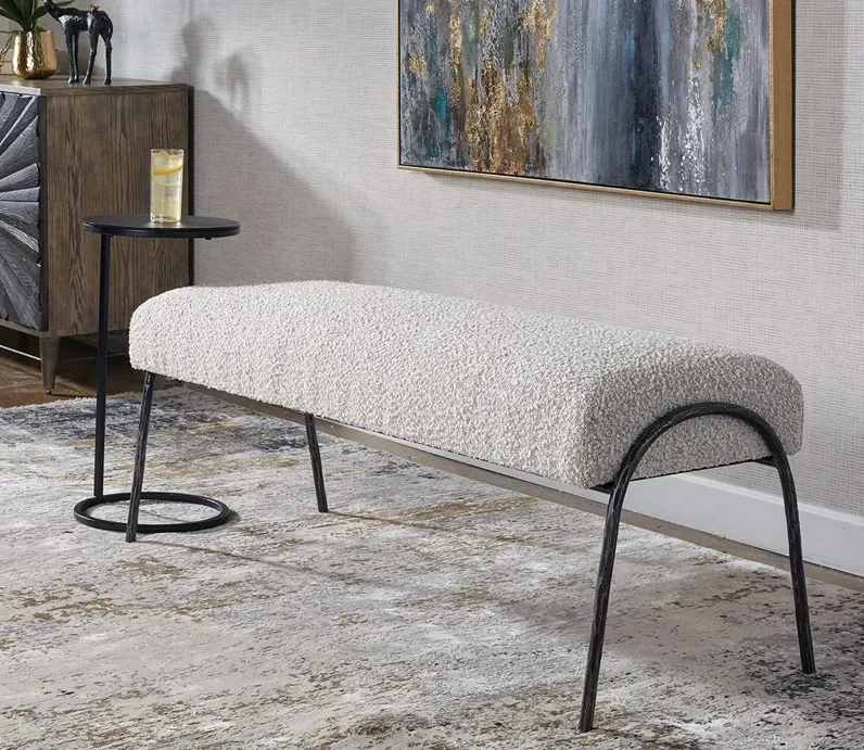 Uttermost Jacobsen Boucle Fabric Bench