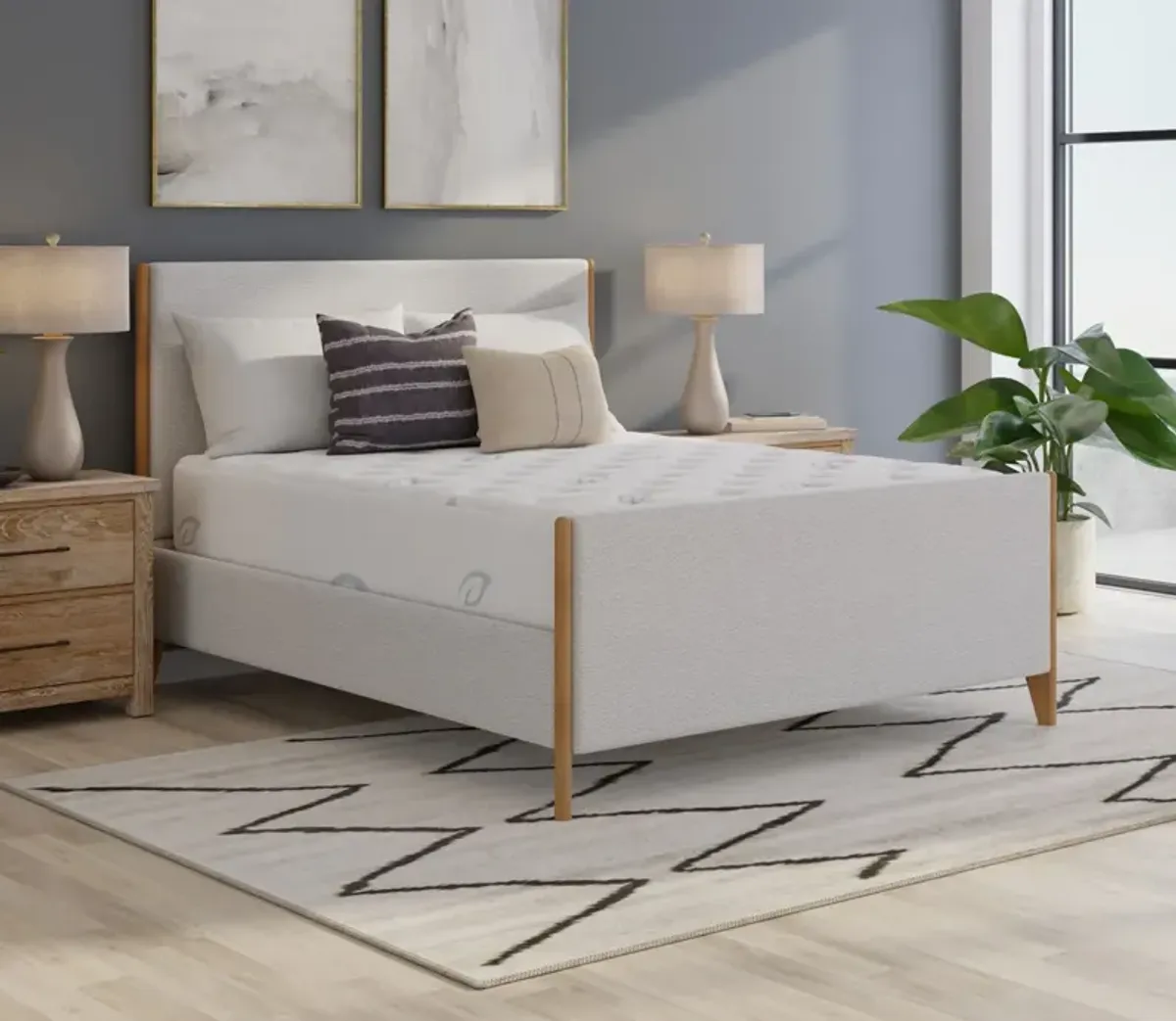CM Home Kai Boucle Upholstered Bed - King