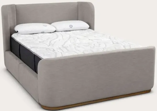 CM Home Hugo Upholstered Storage Bed - Gray Linen - Queen