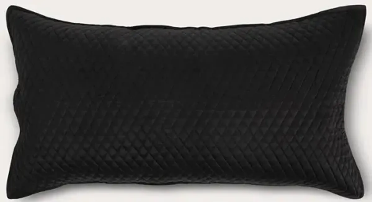 Villa by Classic Home Diamond Onyx Sateen Quilted Pillow Sham - Standard