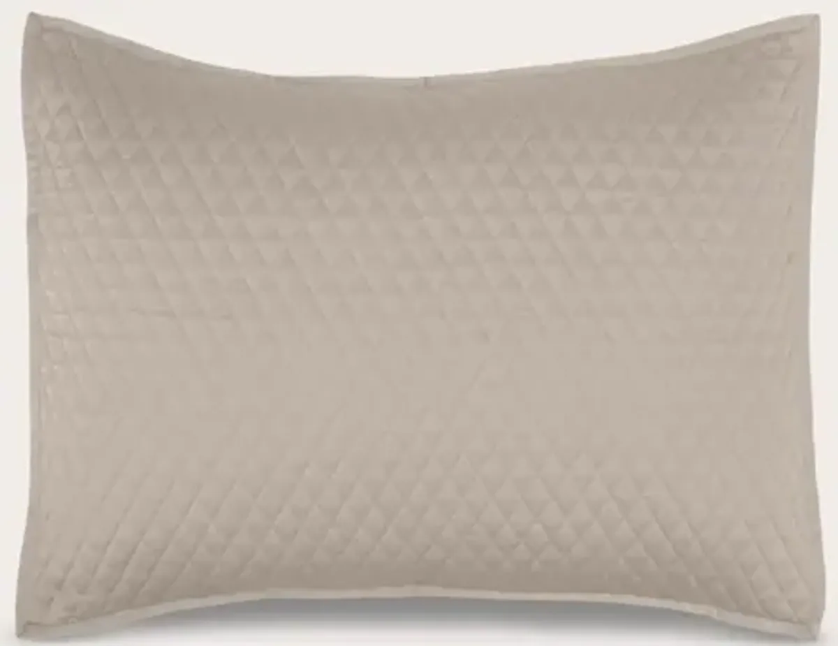 Villa by Classic Home Diamond Pebble Sateen Quilted Pillow Sham - Standard