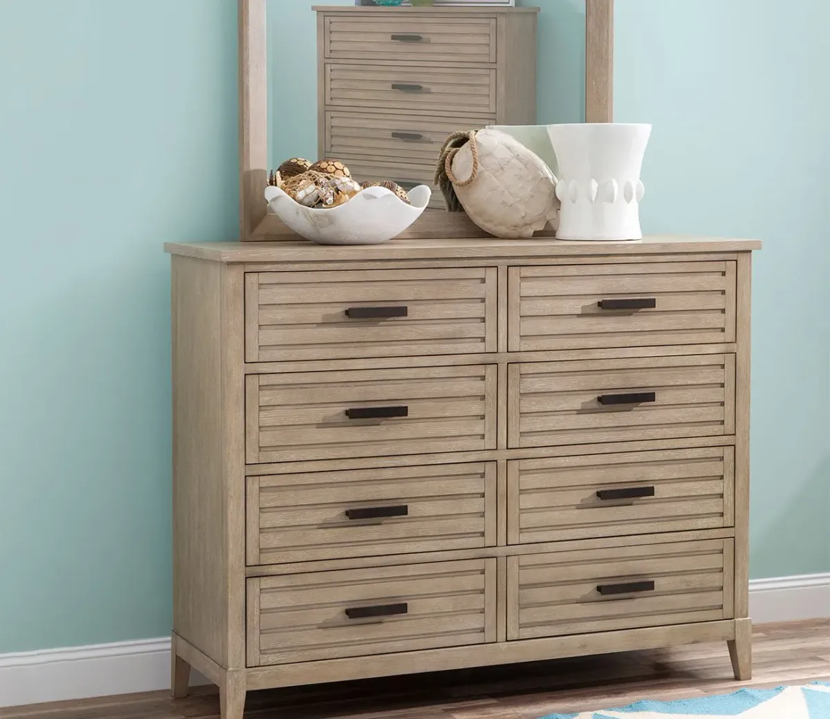 Legacy Classic Edgewater 8-Drawer Double Dresser - Sand Dollar White