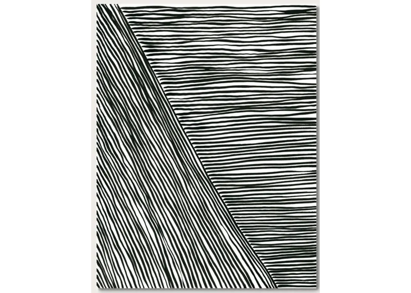 Grand Image Black and White Stripes 4 Canvas Digital Print