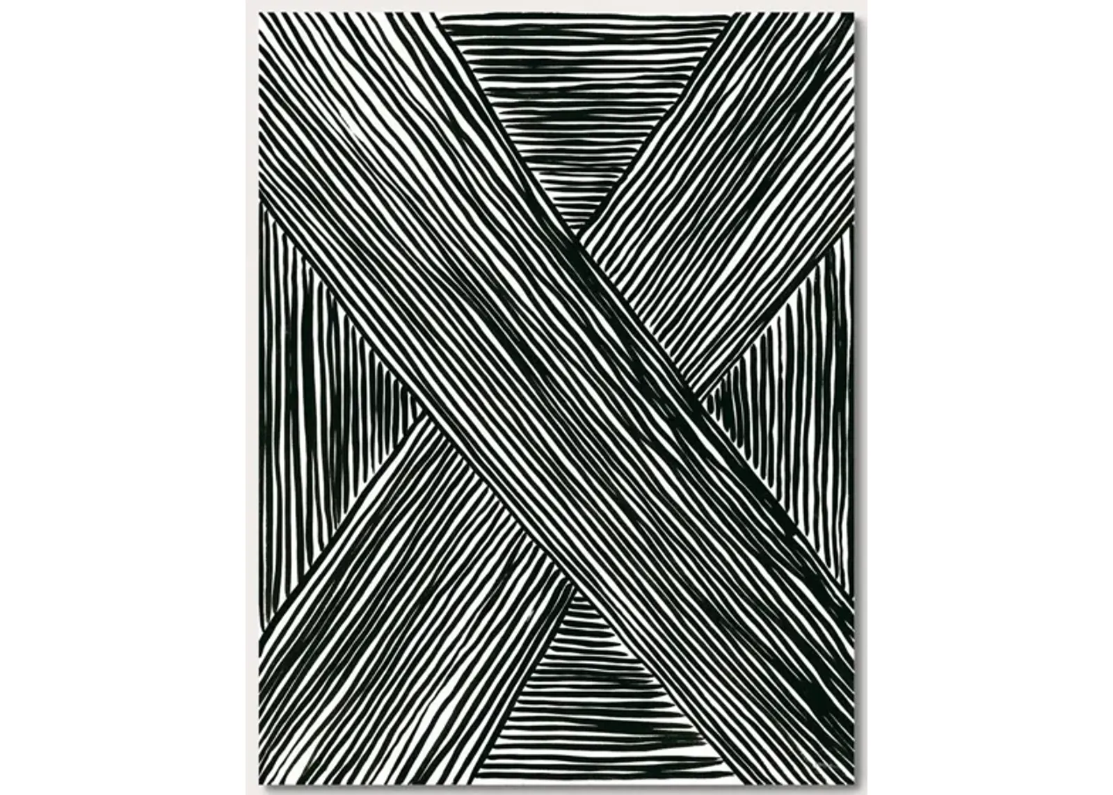 Grand Image Black and White Stripes 1 Canvas Digital Print