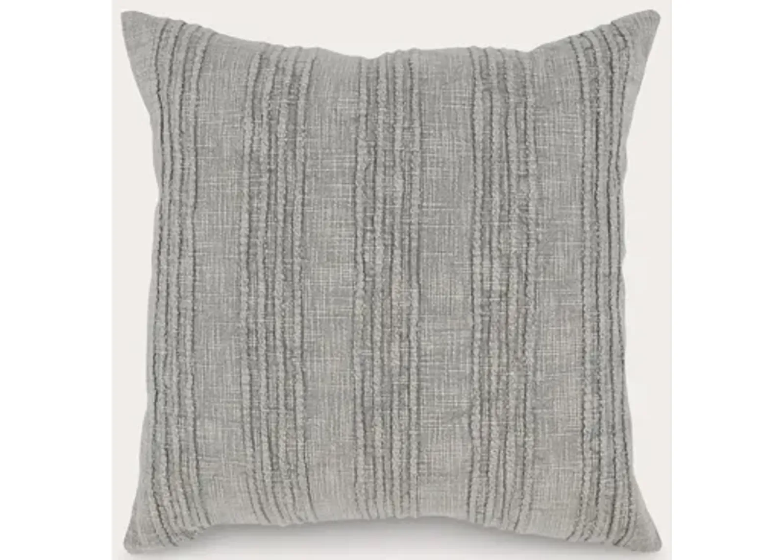 Villa by Classic Home Gratitude Gray Woven Throw Pillow