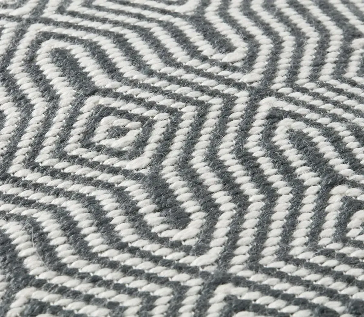 Loloi Woven Geo Throw Pillow Set of 2 - Charcoal/White