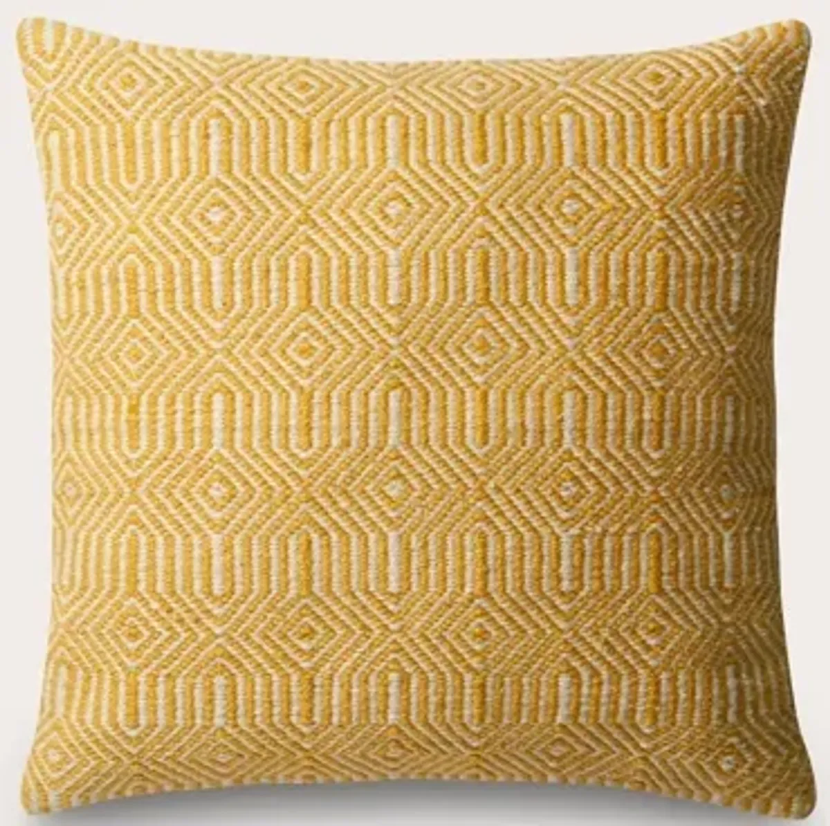 Loloi Woven Geo Throw Pillow Set of 2 - Yellow/Ivory