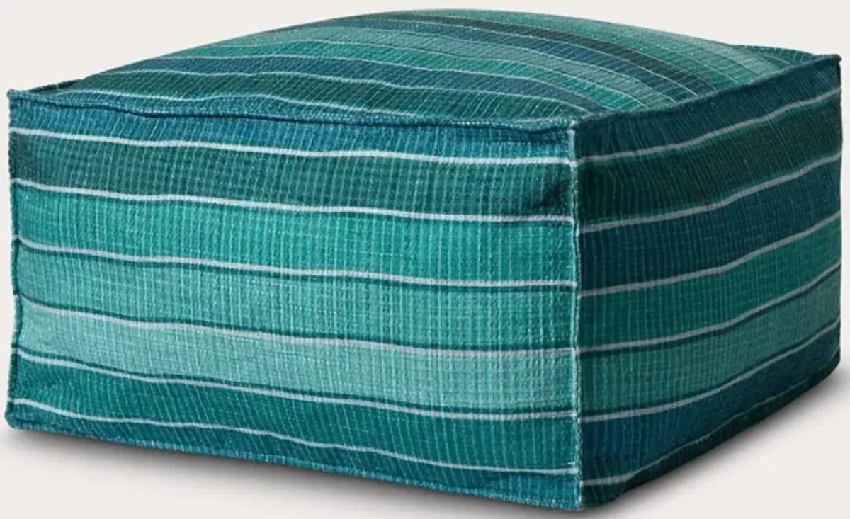 Loloi Lagoon Stripe Square Pouf