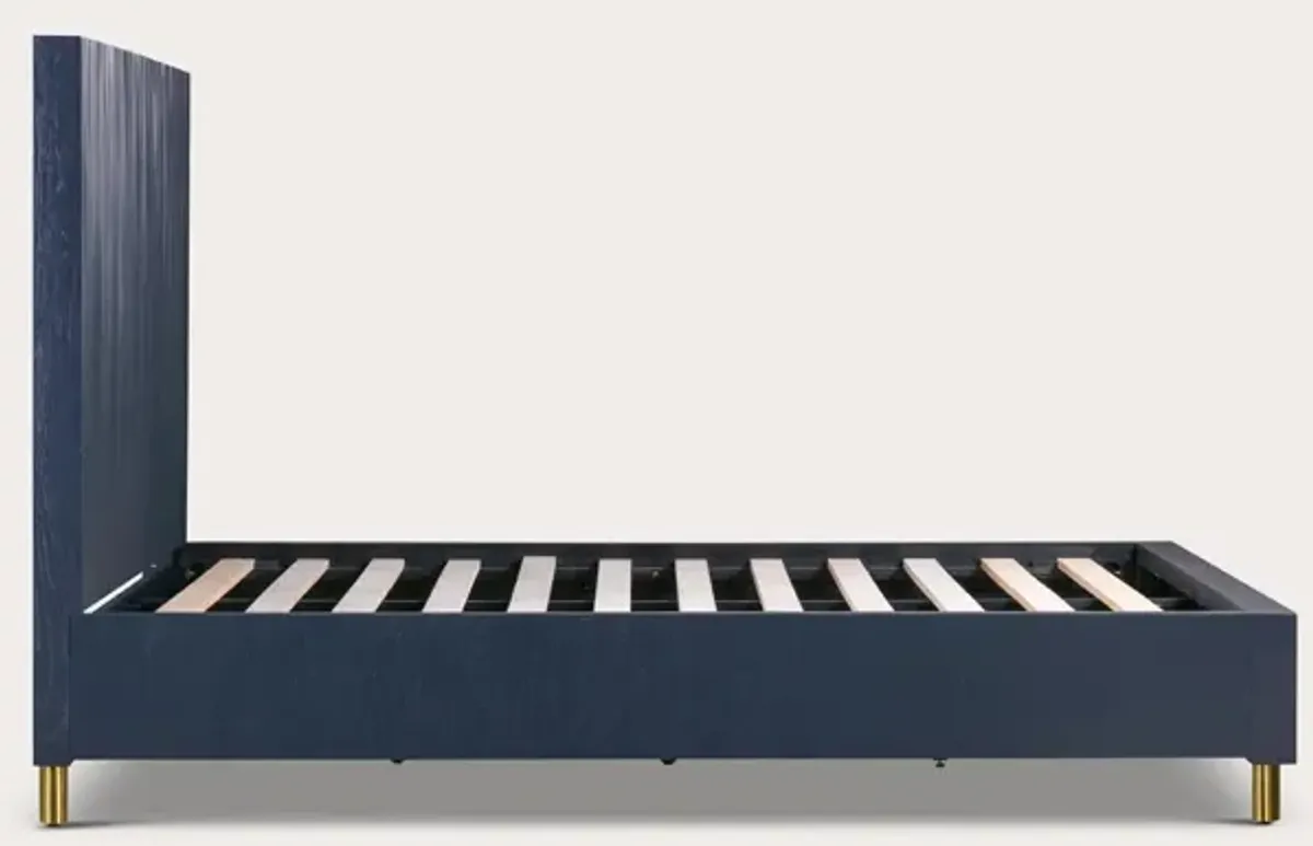 Modus Furniture Argento Oak Platform Bed - Navy - Queen