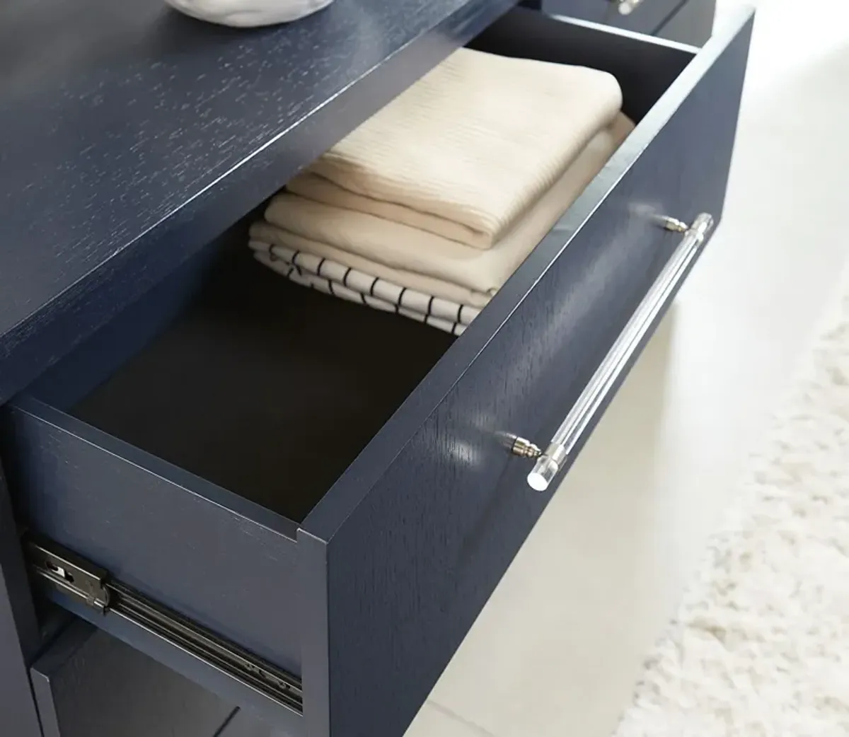 Modus Furniture Argento Oak 6-Drawer Dresser - Navy