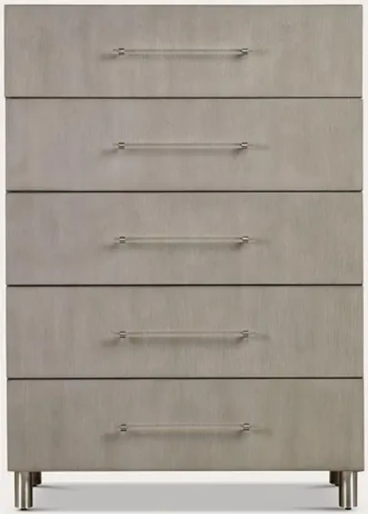 Modus Furniture Argento Oak 5-Drawer Chest - Misty Grey