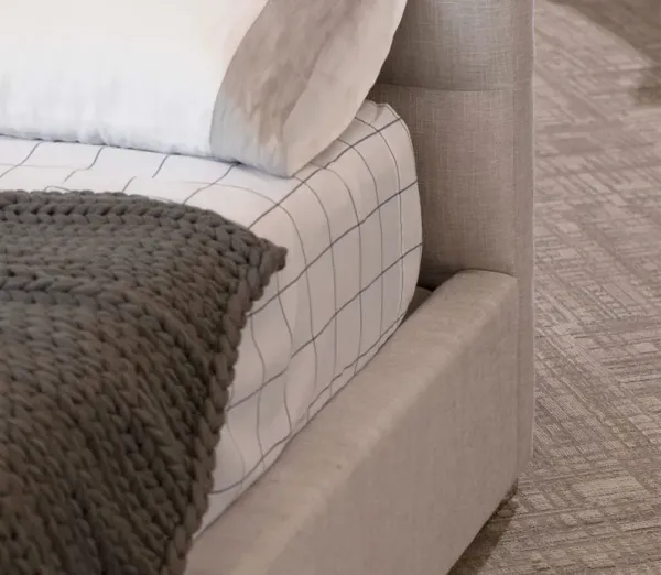 City Mattress Carmen Upholstered Bed - Dove - King