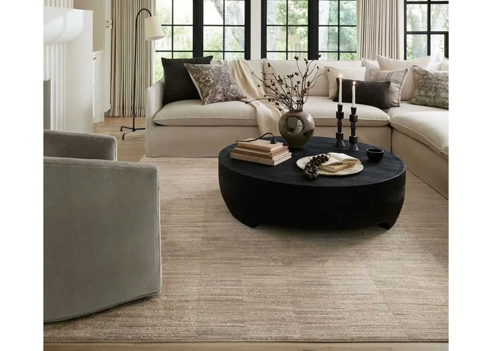 Loloi Arden Natural Pebble Area Rug - 5' x 8'