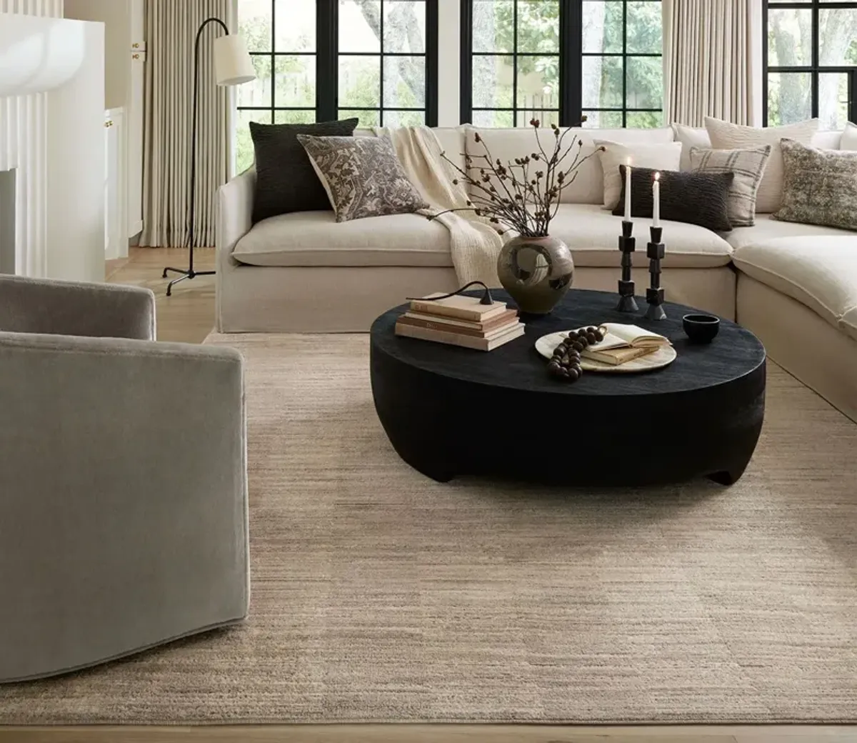 Loloi Arden Natural Pebble Area Rug - 5' x 8'