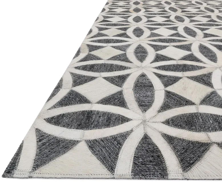 Loloi Dorado Graphite Ivory Area Rug - 5' x 8'