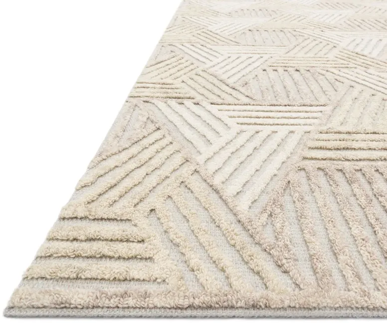 Loloi Ehren Oatmeal Ivory Area Rug - 5' x 8'