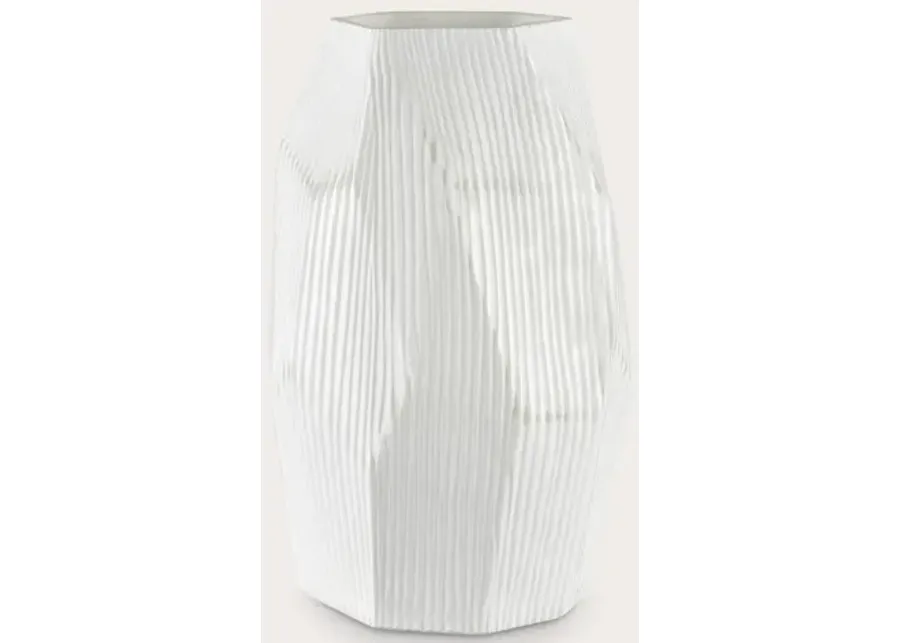 Elk Home Aggie White Frosted Glass Vase - Medium