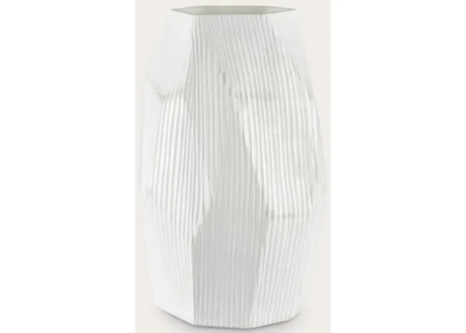 Elk Home Aggie White Frosted Glass Vase - Medium