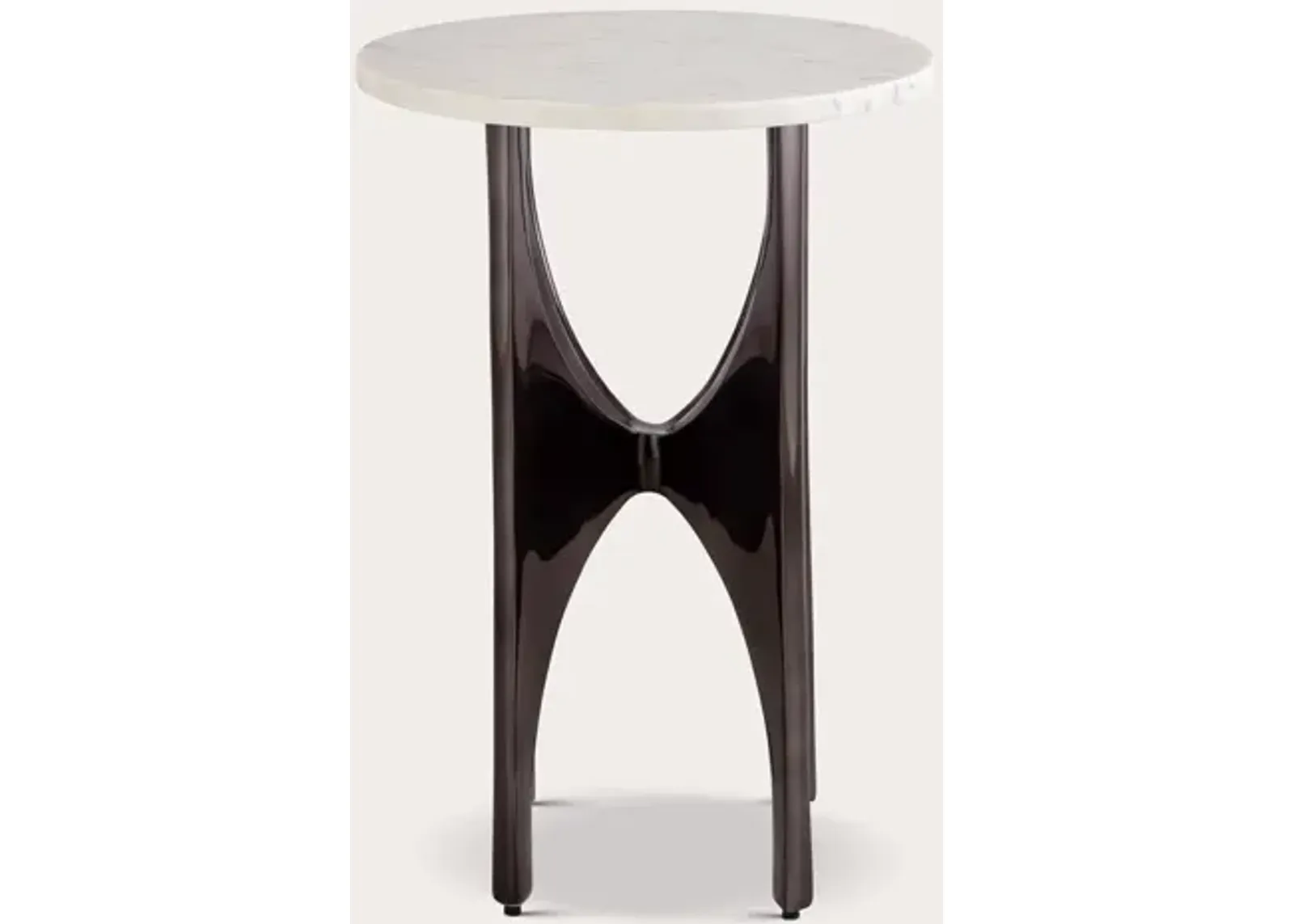 Elk Home Elroy White Marble Accent Table - Brass