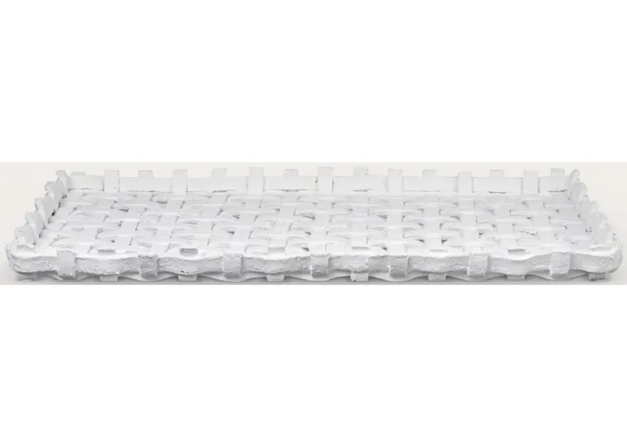 Elk Home Haney Woven White Tray