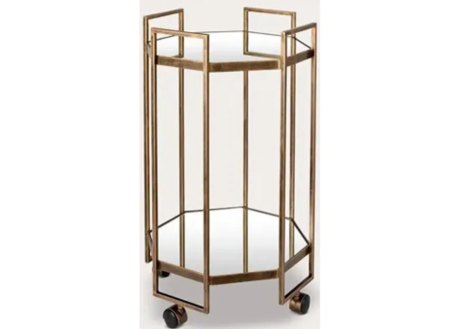 Surya Octagon Bar Cart