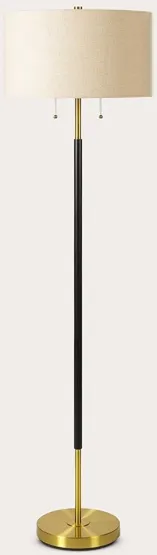 Surya Aberdeen Black and Gold Floor Lamp