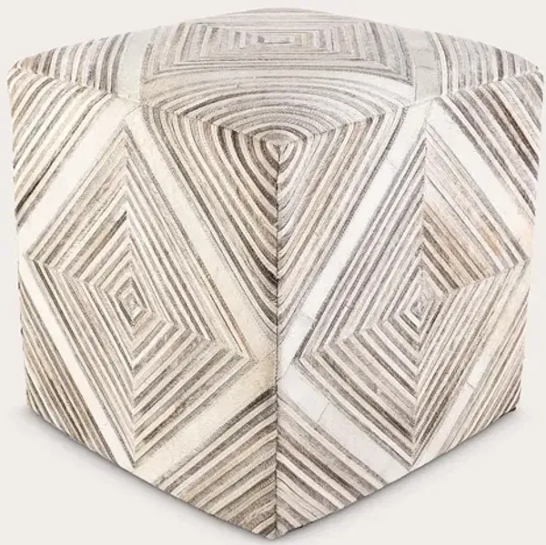 Surya Zander Leather Ottoman