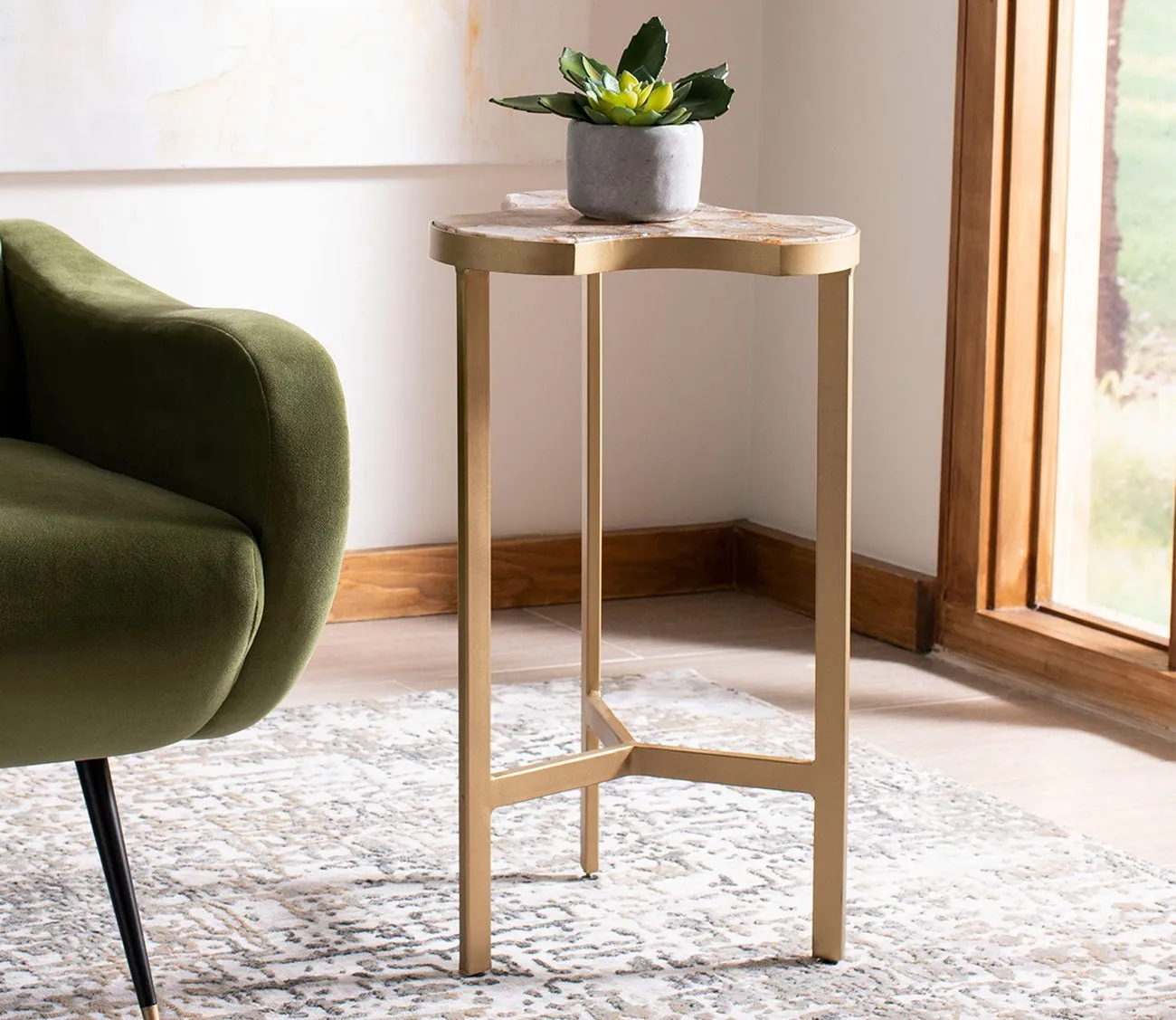 Safavieh Suki Agate Tripod Accent Table