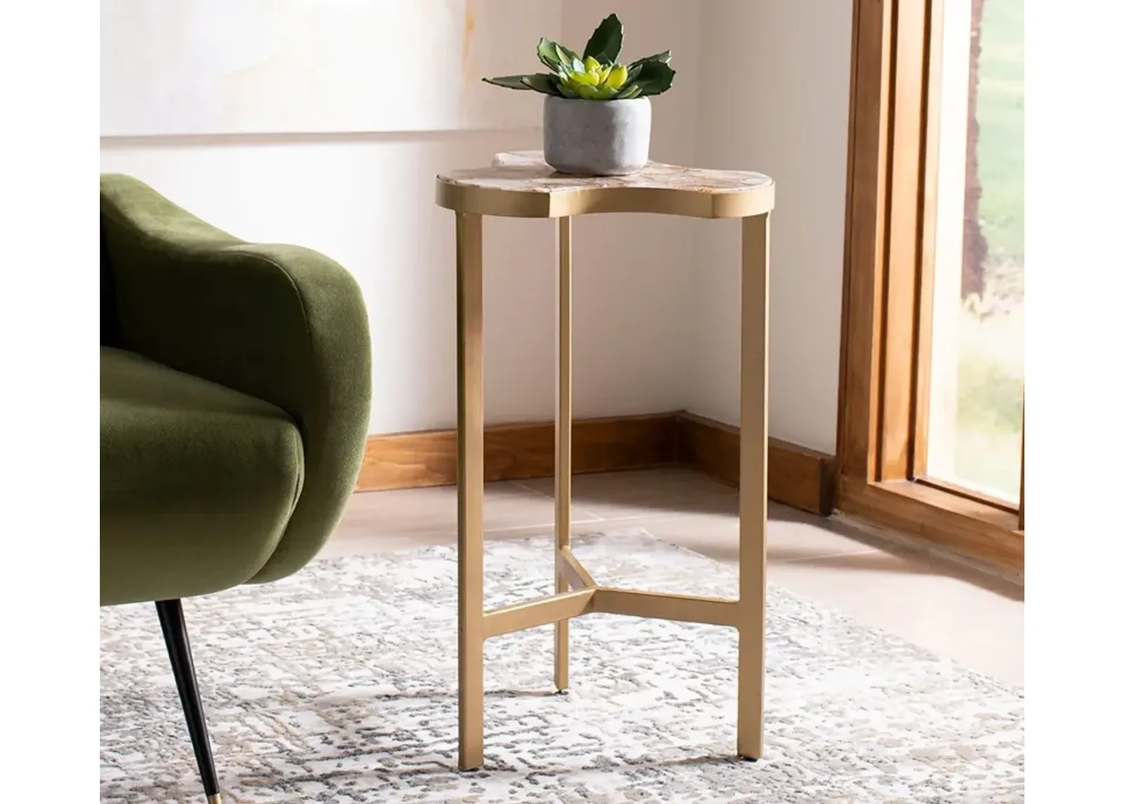 Safavieh Suki Agate Tripod Accent Table