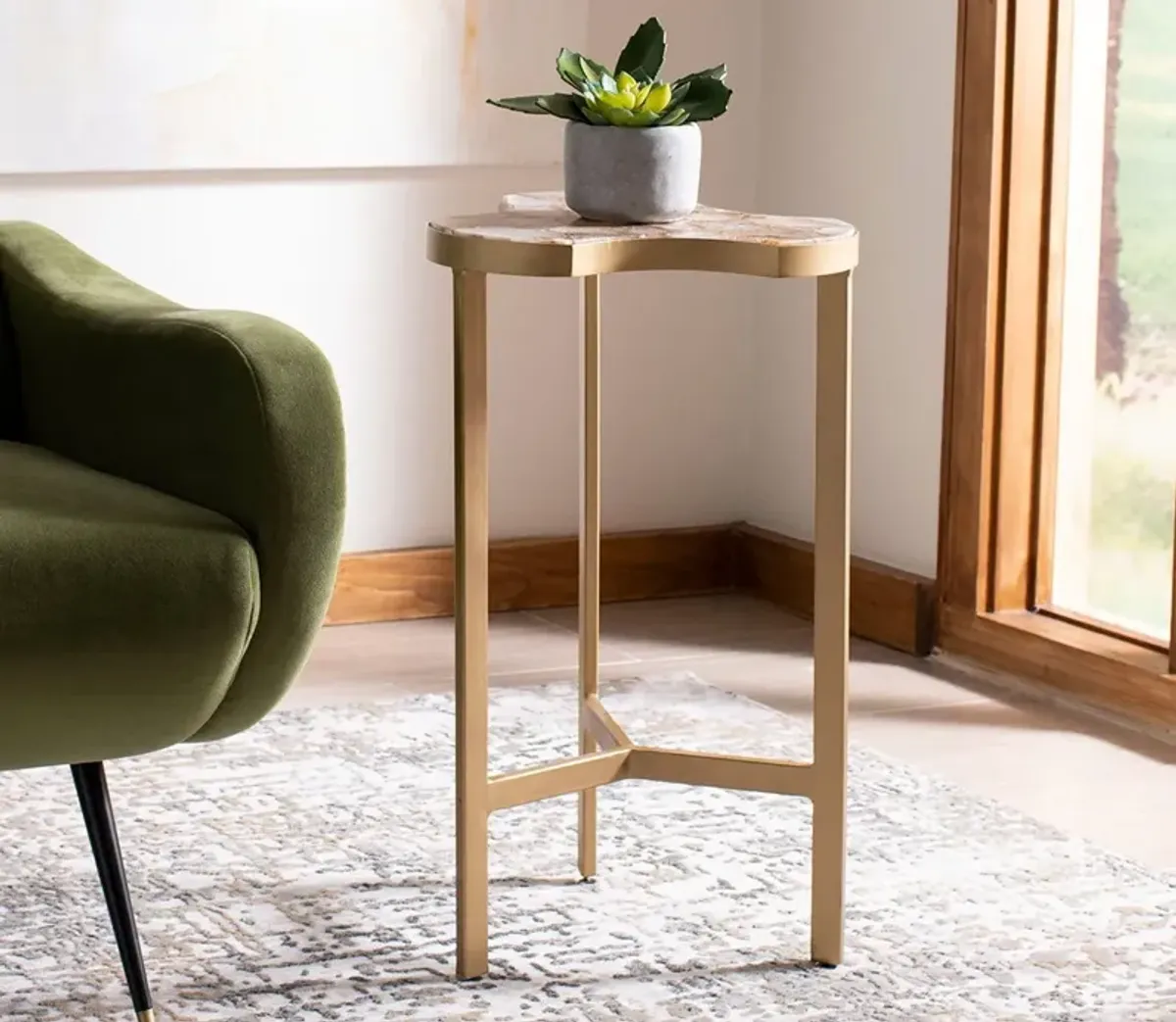 Safavieh Suki Agate Tripod Accent Table