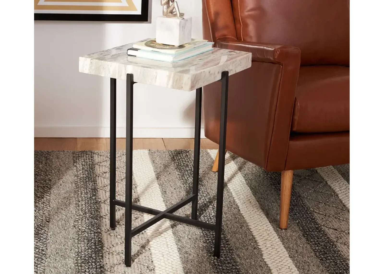 Safavieh Tenzin Stone Top Accent Table